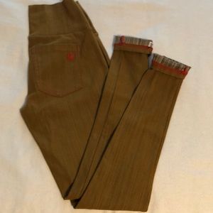 Agnes & Dora Knit Jeggings, dark gold, Small